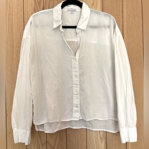 James Perse lightweight white button down